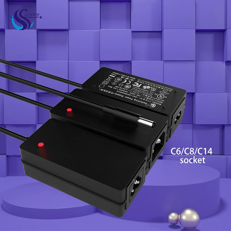  100-240V AC DC black desktop adapter 12V 4a 5a 24V 2a 2.5a charger adaptor for ce fcc ul