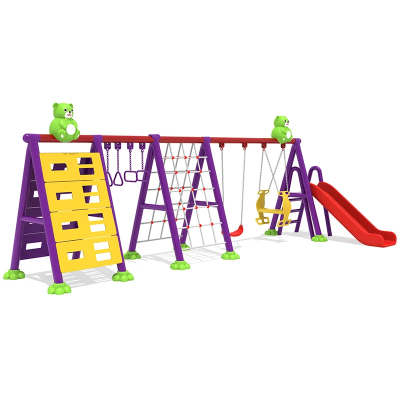 Longly play set and swing backyard swing set with kid climbing frame