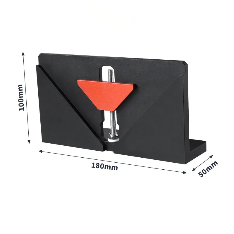 Woodworking aluminum alloy photo frame tenon jig right Angle clip trimming machine woodworking slotting tool
