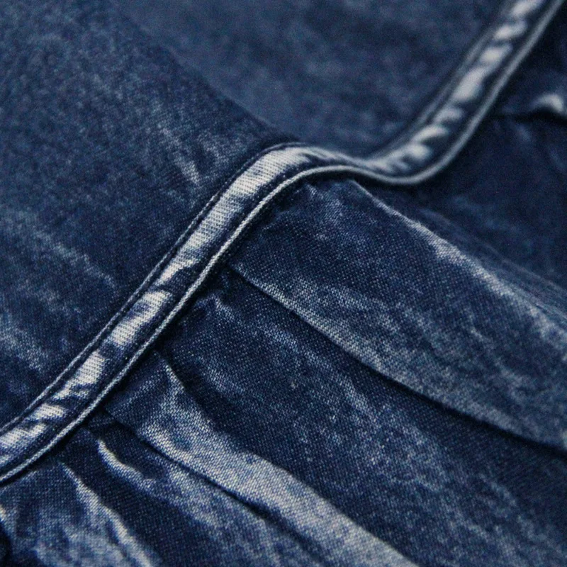 High quality brand style pleated oversize big long skirt jean denim plus size womens skirts