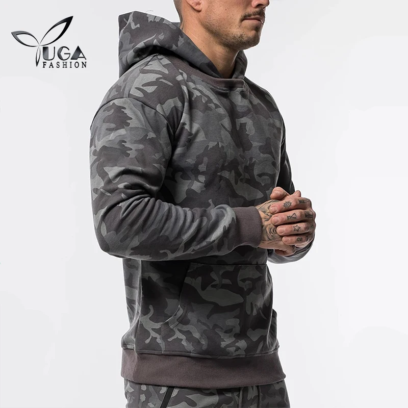 Brand Tracksuit Camo Hoodie Pants Sets Men Casual Sweatshirt Joggers Sweatpants Male Cotton Jacket Autumn Winter Sportswear Suit