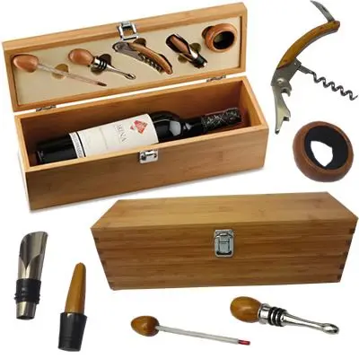 Factory Direct Sales Leather Outer Box Spot Wholesale And Retail Single Bottle Wooden Wine Box