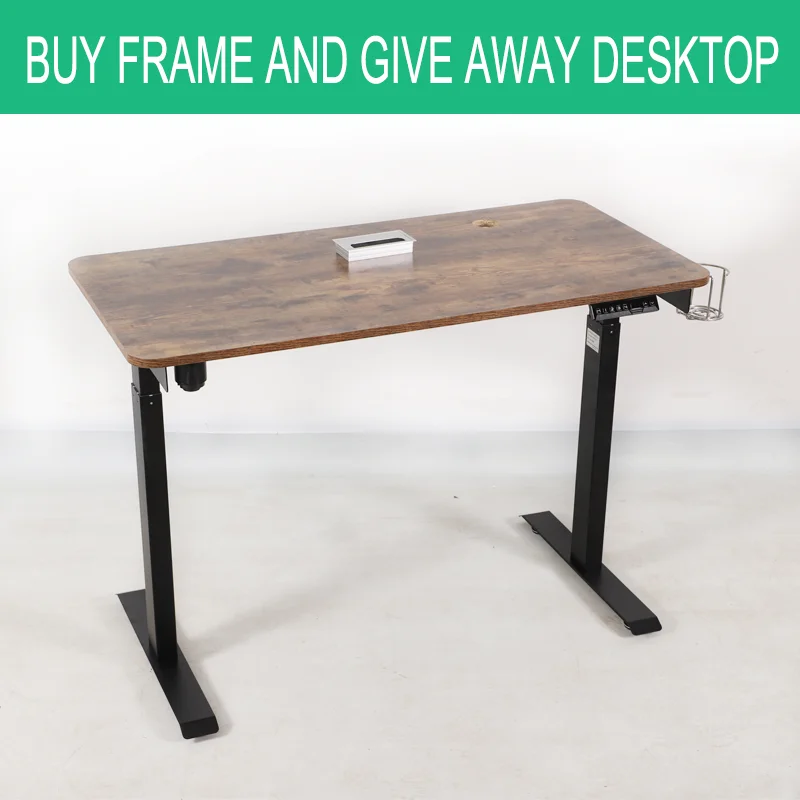 Nate iron desk organizer motorized computer table work desk