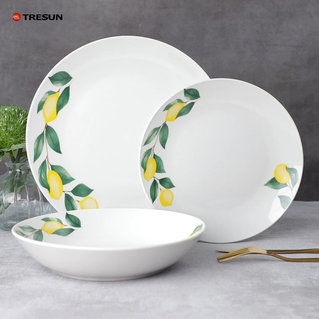 china luxury round vajilla western style turkish fine nordic porcelain plates sets dinnerware set floral