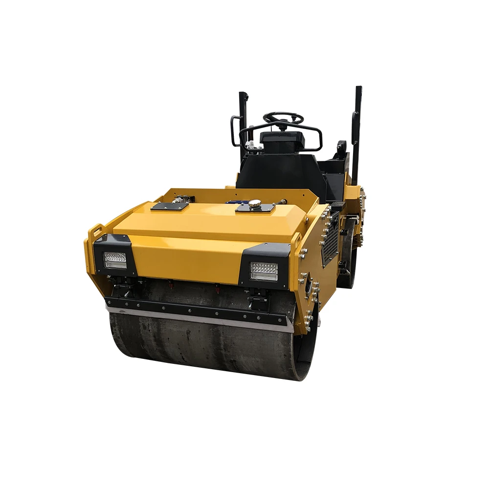good quality light construction double-drum compactor 3 ton hydraulic pump vibratory road roller