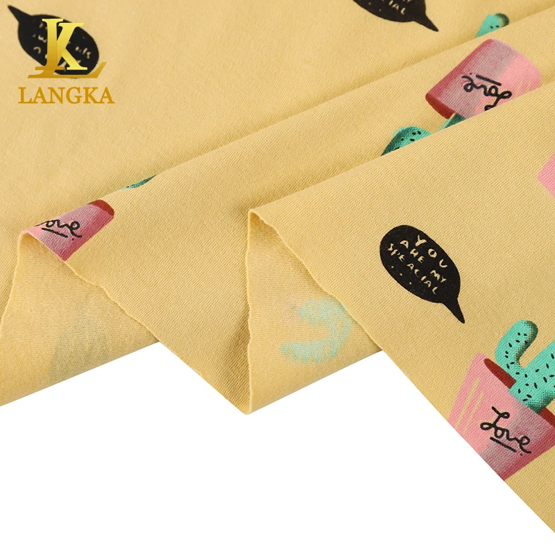 Langka Оптовая 40S экологически чистые детские принты хлопковая мультяшная ткань для детских