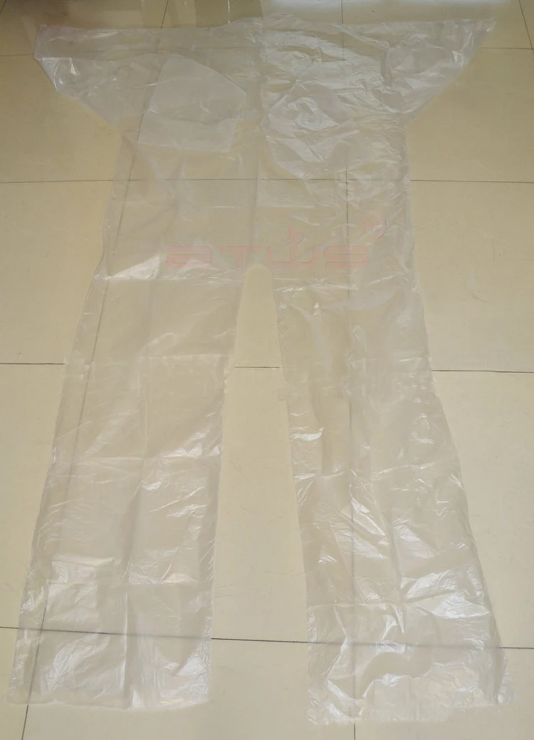Btws disposable sauna suit, sweat out plastic sauna body suit with sleeve for sauna spa