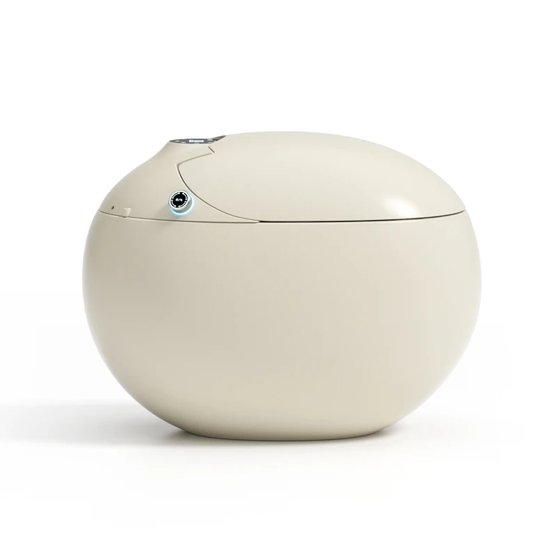 Egg-shaped color toilet seat ceramic siphon custom voltage 110-200V bathroom egg-shaped smart toilet one-piece WC