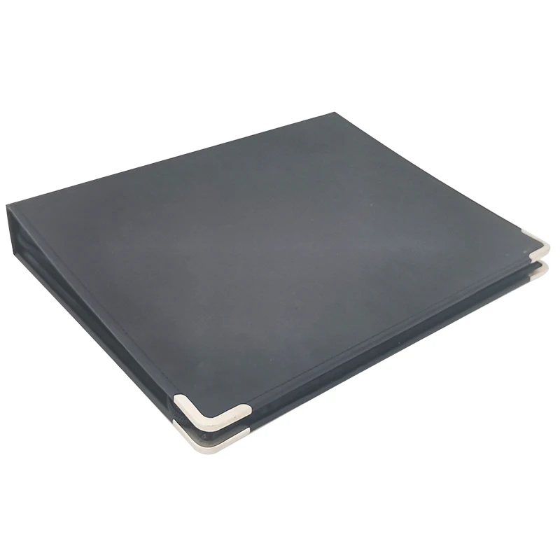 Modernqiu A4 File Folder with Zipper PU Leather 3 Binder Card Holder Document Portfolio-Modern Filing Products