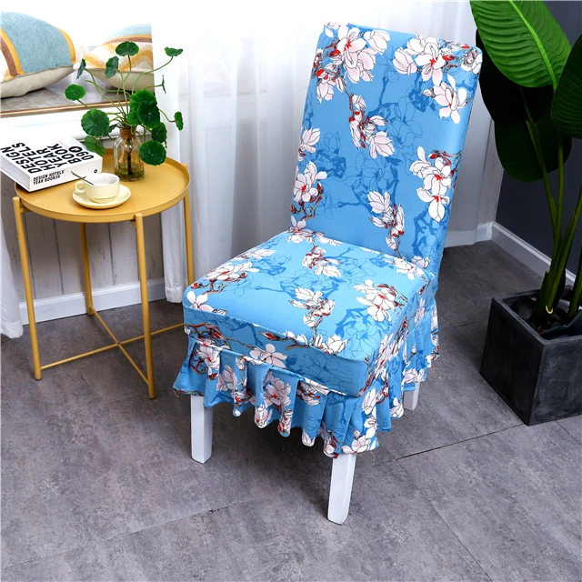 Новинка 2020, оптовая продажа, универсальные эластичные чехлы на обеденные стулья из спандекса с изображением блока из лайкры для кухни/зала/гостиной