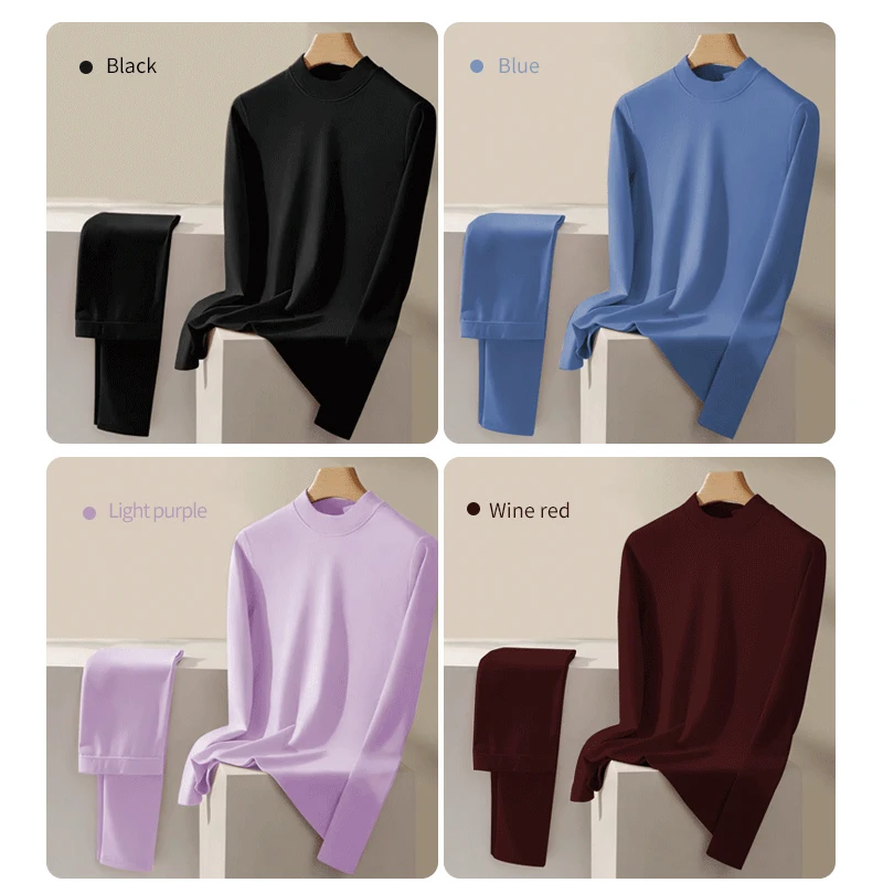 Factory direct thread cotton de velvet collar ladies warm set ground velvet lock hot long Johns wholesale a generation