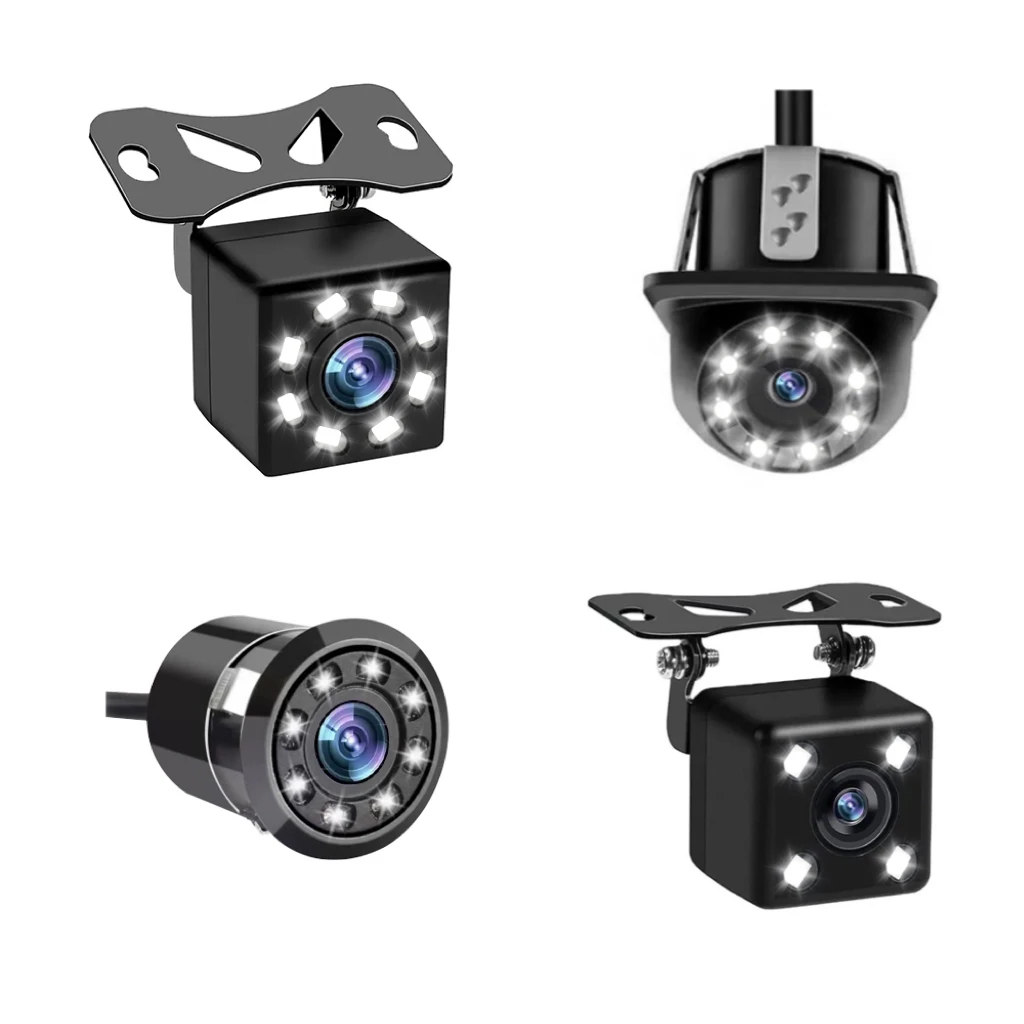 Factory Price 4/8/12 LED Ir Night Vision Rear Parking Aid Waterproof Reverse Backup Camera HD Color Image Car Led Parking Camera