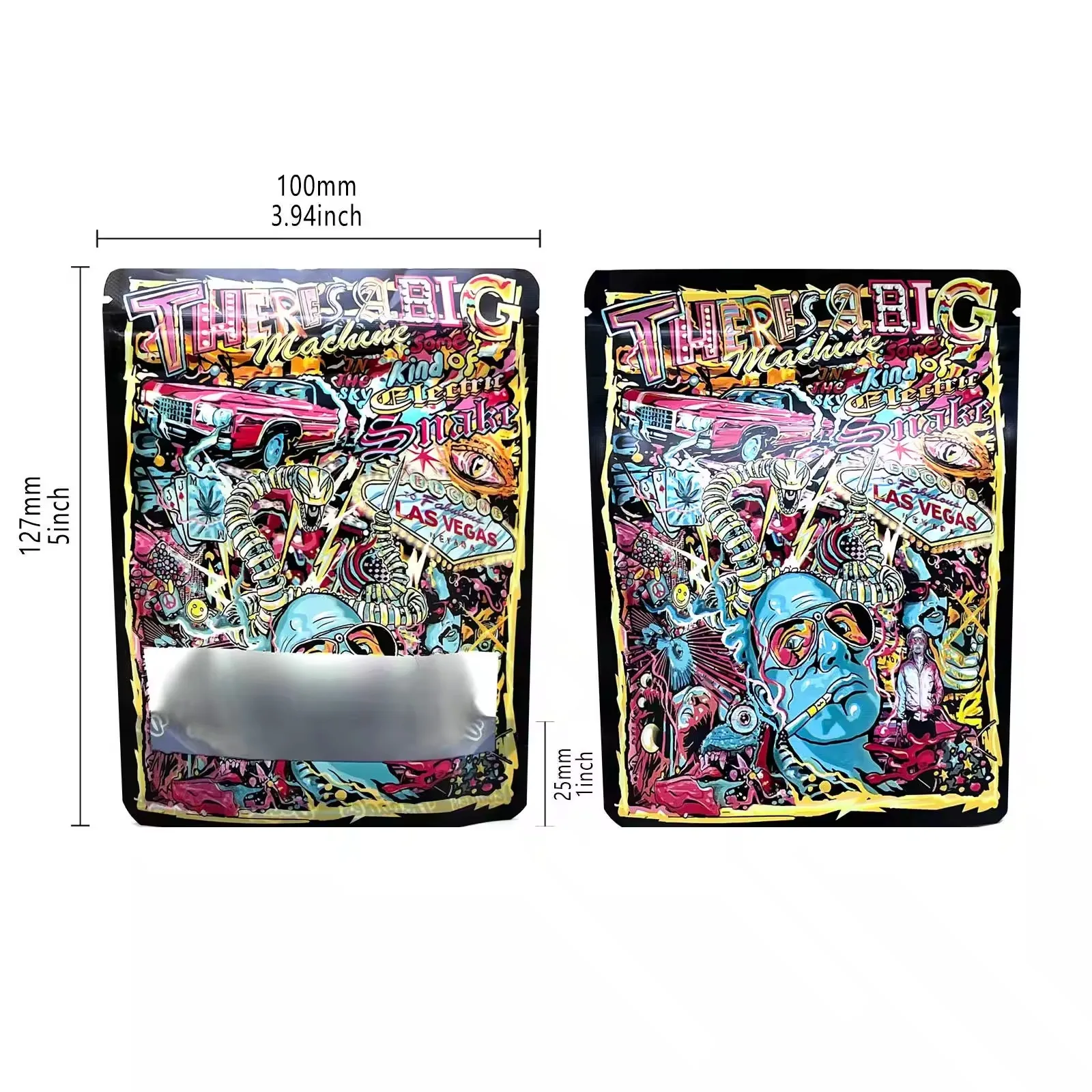 Resealable Foil Zip Lock Mylar Bags Edibles Gummy Smell Proof Ziplock Packaging Plastic Bag Mini Beuh Pouches Sachets Baggies