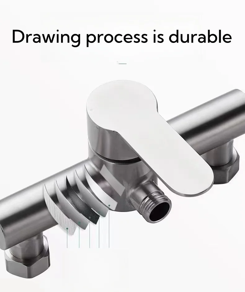Cheap Price Brushed Nickle Shower Mixer Faucet Modern Bathroom SUS 304 Wall Mount Shower Faucets Mixers