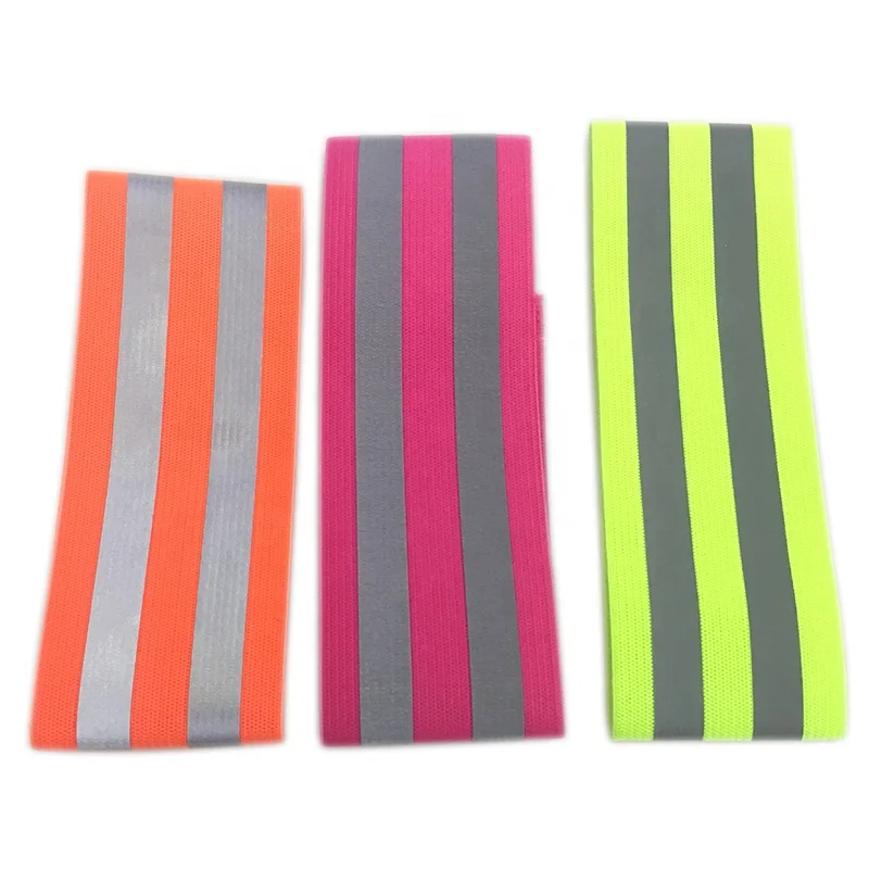 Cheap Outdoor Sports High Viz Running Safety Adjustable reflective Elastic band Reflective Ankle Wrist ArmBand reflective bands