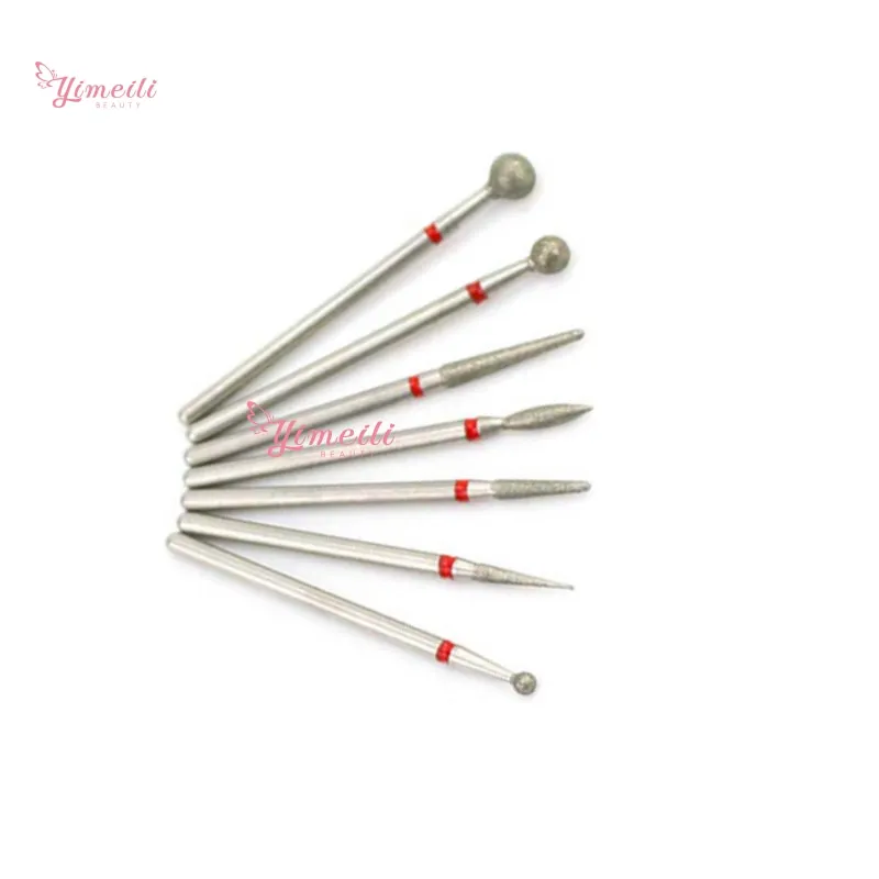 YML Diamond Nail Drill Bits Manicure Russia Cuticle Burr Nails Accessories Ball/Cone/Barrel/Needle/Flame Shape