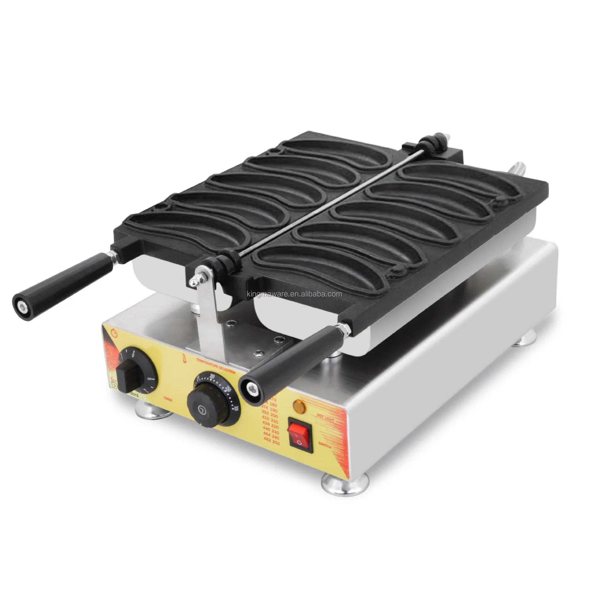 2024 new street banana shape Waffle Maker 5 pcs rotary Waffle Stick Machine for sale