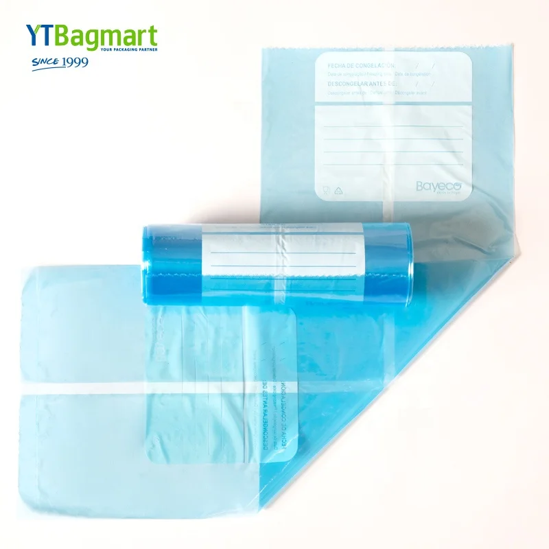 Flat Bags on Roll Hdpe Supermarket Clear Plastic Food Heat Seal Gravure Printing Accept