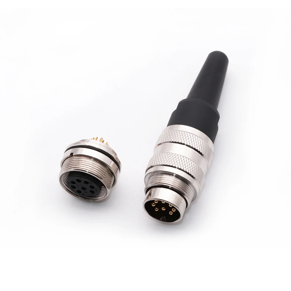 High quality M16 8pin male round connector ip67 m12 5 pin male connector