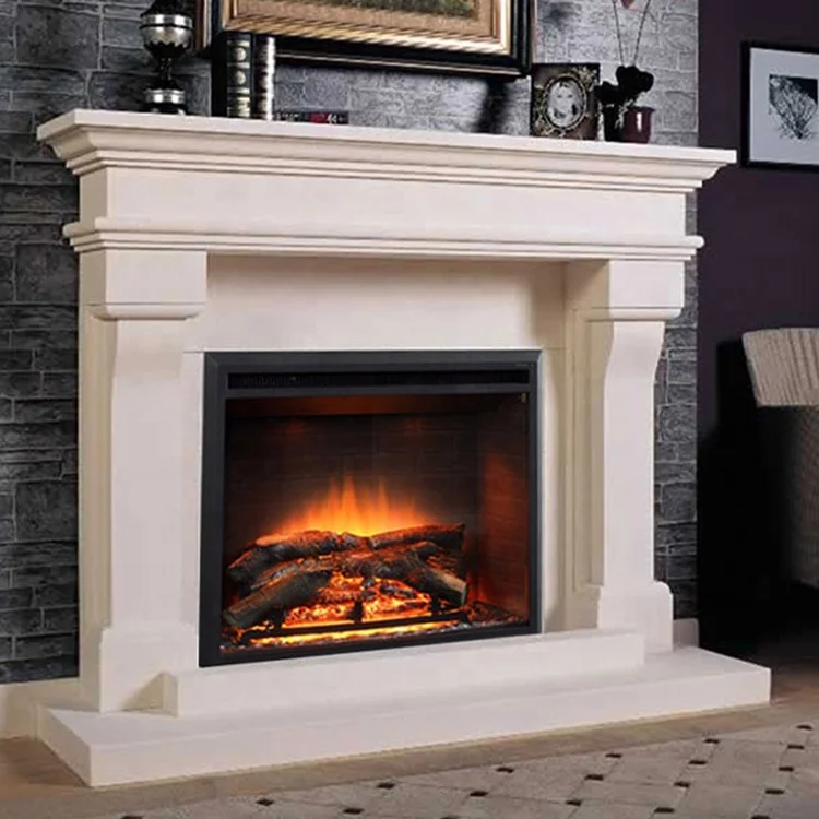 Interior Modern Marble Fireplace Surround