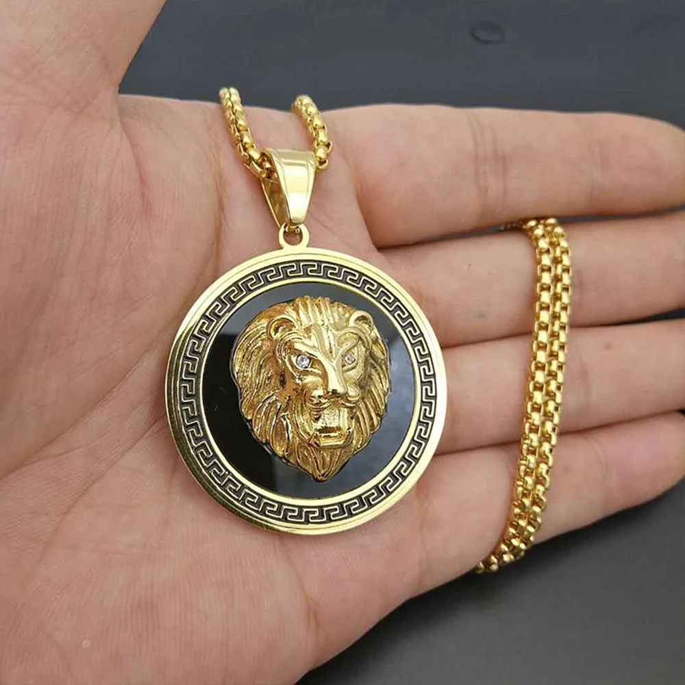 
Charm Man Gold Plated Jewelry Stainless Steel Pure Animal Pendant 