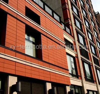 red stone grill for facade wall clading