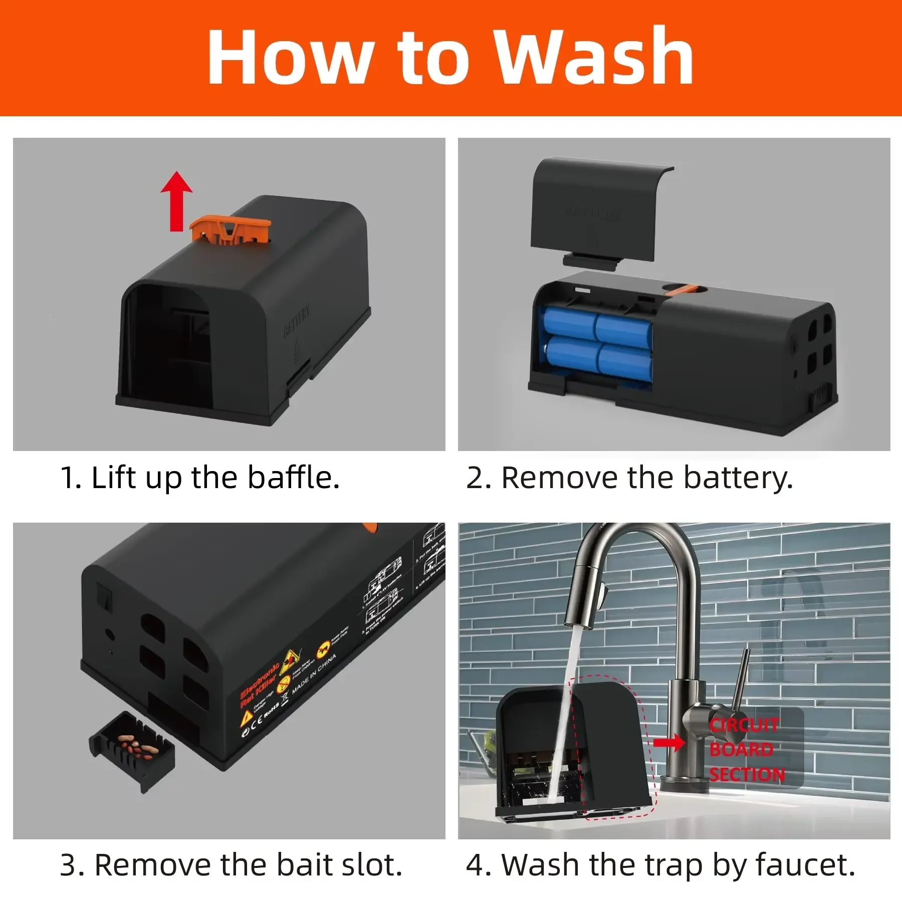 Thanos No-Touch Mouse Trap Electric Pest Control Indoor Mouse Control Humane Rodent Zapper Mouse Traps Electric Rat Repellent