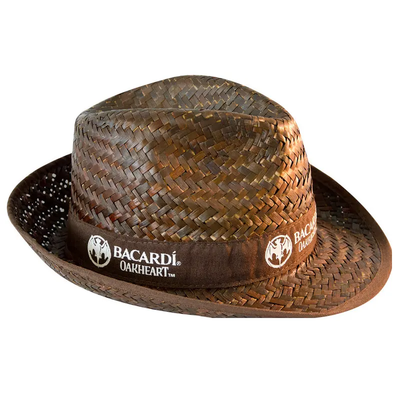 cheap natural straw fedora hats for promotions