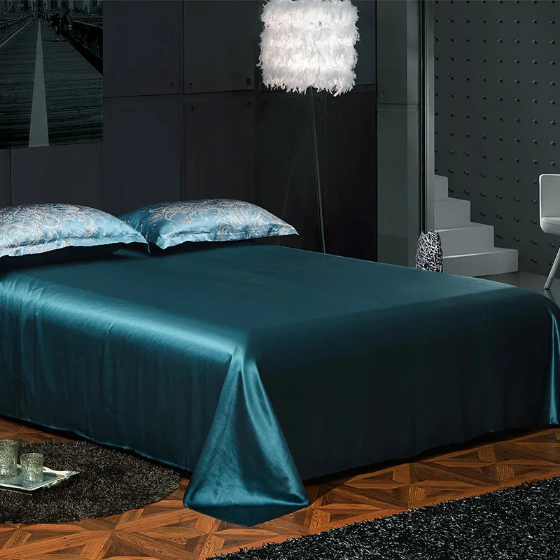 Customized By Customer Pattern Luxury Silk Satin Bedding 100% Pure Silk Bed Sheets OEKO-TEX Qualified