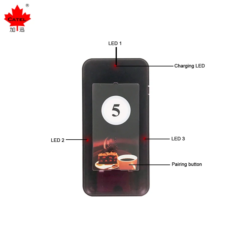 Catel wireless meal picking device CTP301 waiter Coaster Queue calling system 1 keyboard and 16 Pagers