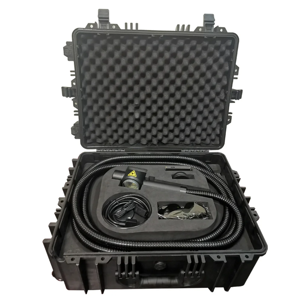 HS LASER 100W Мобильный портативный ручной мини-аппарат для удаления краски от ржавчины и пятен