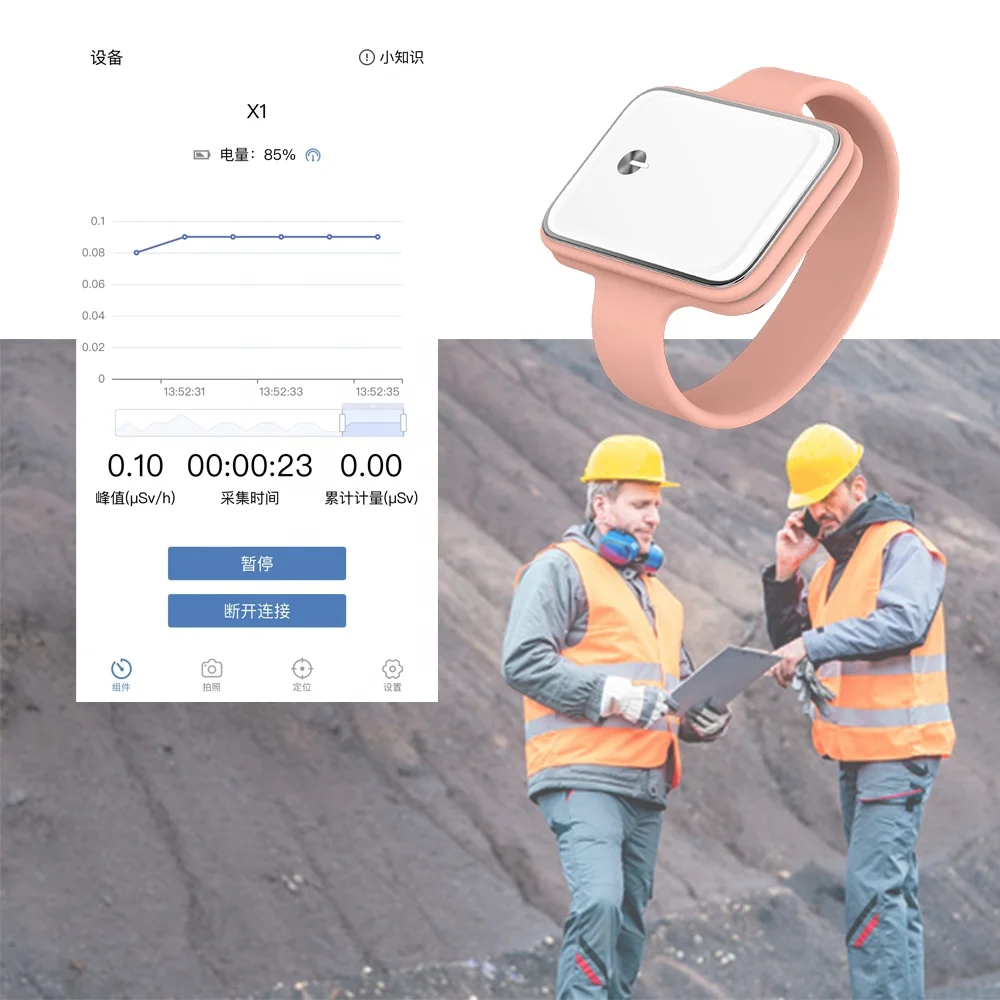 Portable Personal Wearable Radiation Dosimeter Detector Labour Atom Geiger X Gamma Beta Ray Nuclear Monitoring Alarm Counter