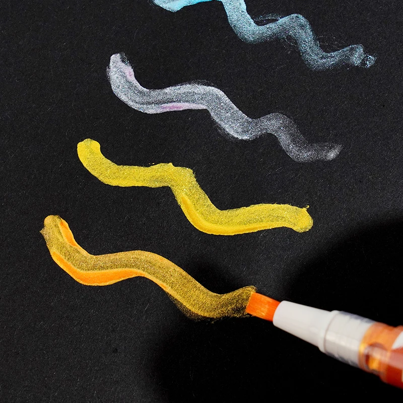 Most Popular Edible Metallic Marker Brush Pen Colorful Edible Glitter for Cookies Food Decoration