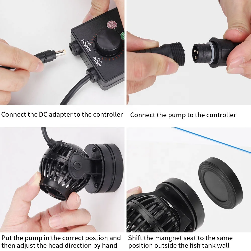 Jebao Aquarium Wave Maker Pump DC 24v Wireless Wave Maker Water Pump SOW-4 SOW-8 SOW-15 SOW-20 For Fish Tank Pond