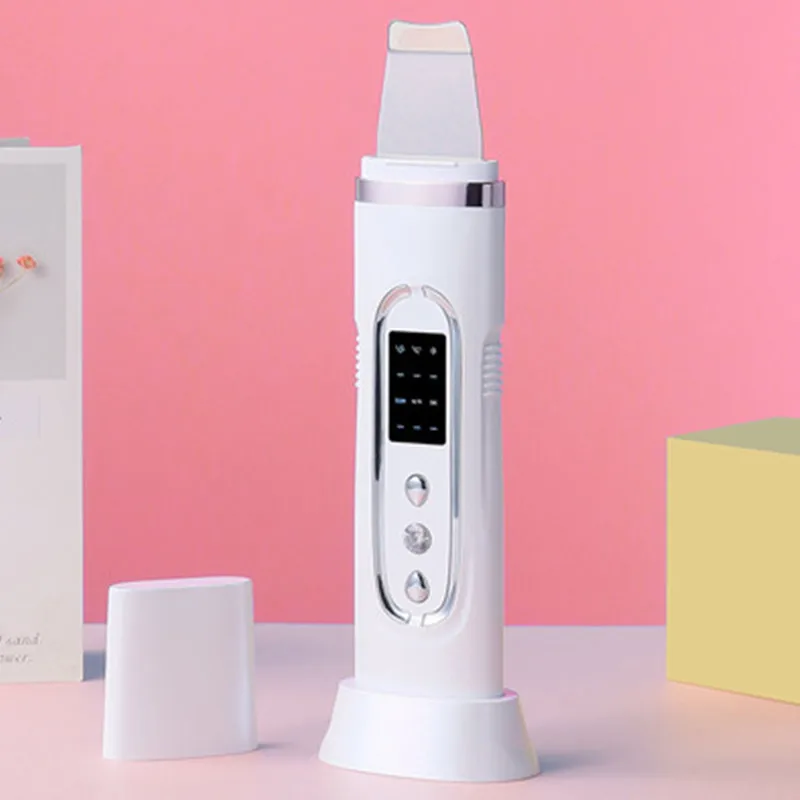 2020 Hot Selling Rechargeable Facial Cleaning Personal EMS Professional Spatula Dead Skin Remove Ultrasonic Skin Scrubber
