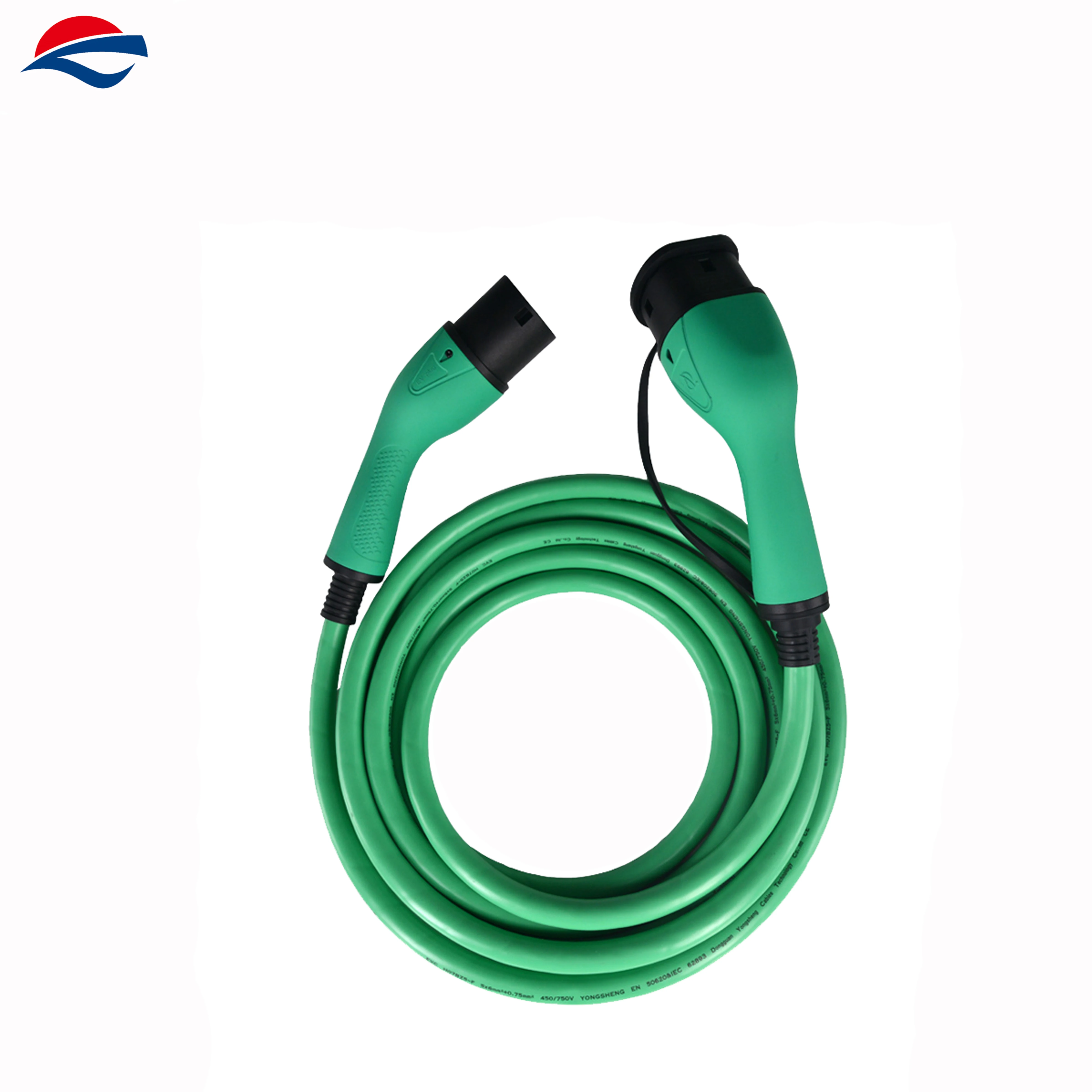 32amp 3phase 5meters  ev charging cable type 1 to type 2 plug in china charging cable mode2