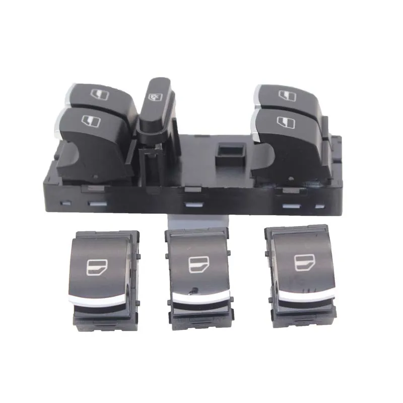 Silver finish switches  for Golf mk6 passat B6 without folding mirror and with auto headlight