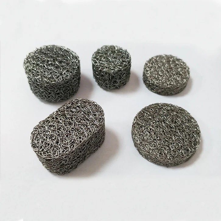 stainless steel metal knitted wire mesh corrugated air filter