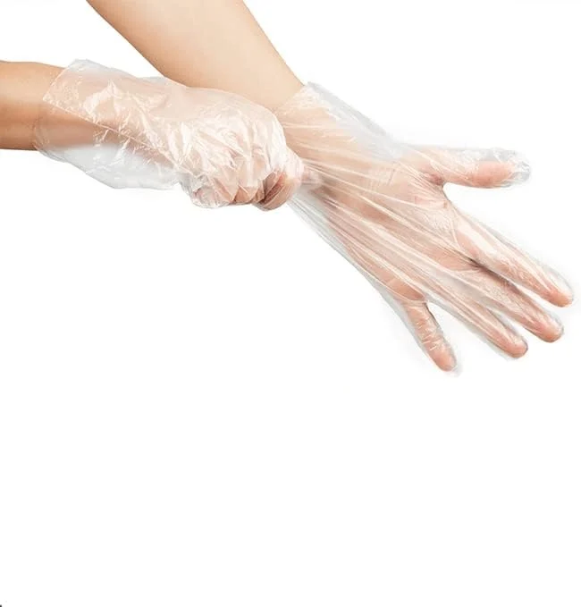 Heping PE Disposable Transparent Industrial Production Flexible Feel Economical Transparent No burden Food Processing Gloves