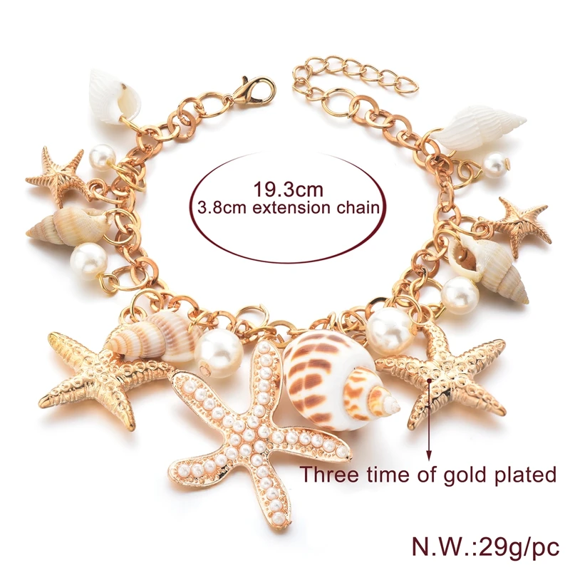 New shell starfish conch fashion beach bracelet Bohemian bracelet