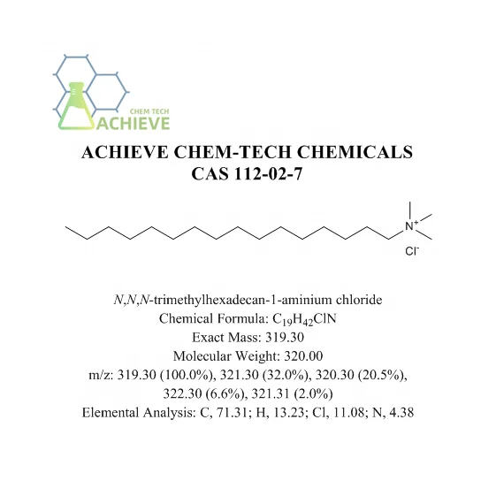 Reach Chem-tech (с 2008 года) CAS 112-02-7 N-гексадецилтриметиламмоний хлорид цетримония