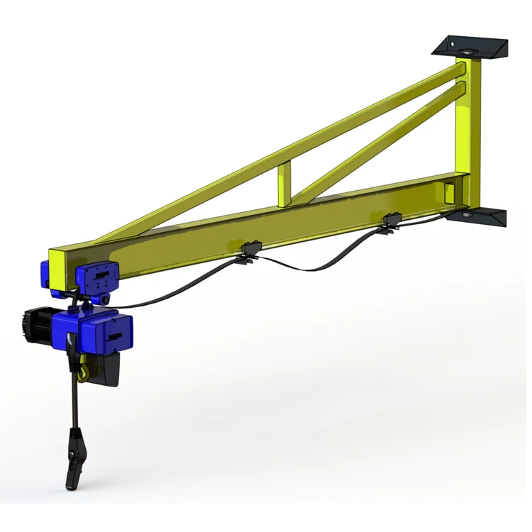 Factory Mini 1 Ton Electric lift wall type jib crane with chain hoist