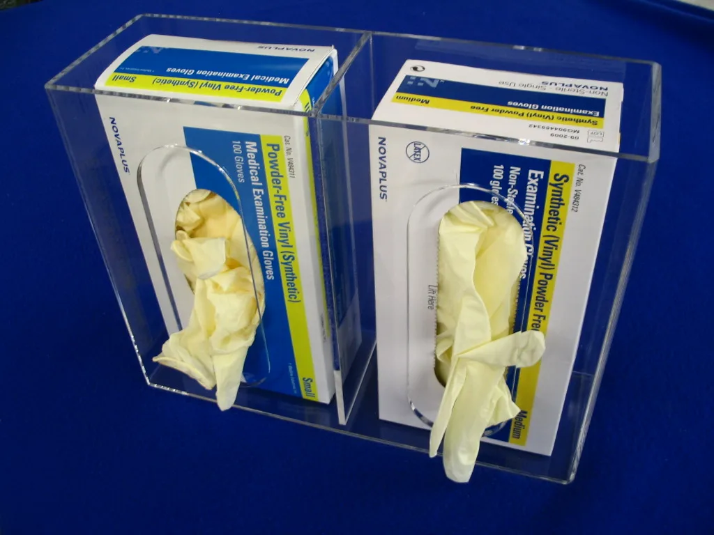VONVIK Medical Lab Use Acrylic Wall Mount Glove Box Holder Gloves Dispenser