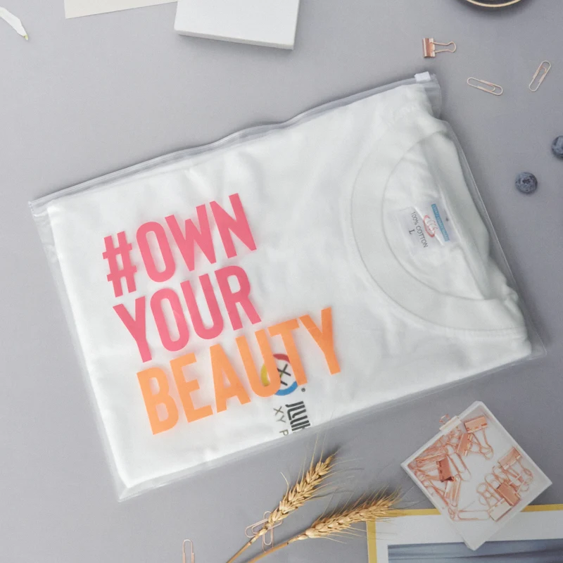 waterproof slider zipper packaging poly plastic clear storage zip lock bag for underwear