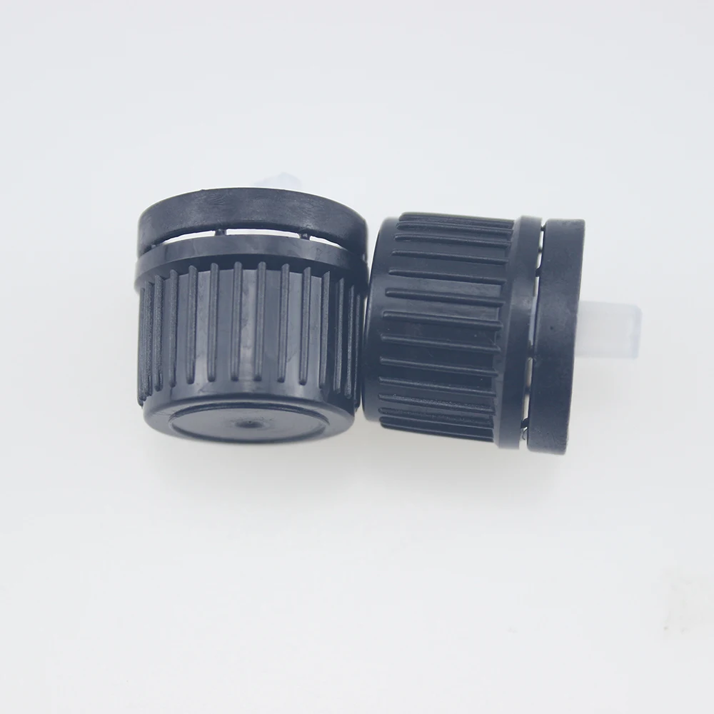 18mm euro  black and white tamper evident screw cap plastic pilfer proof cap