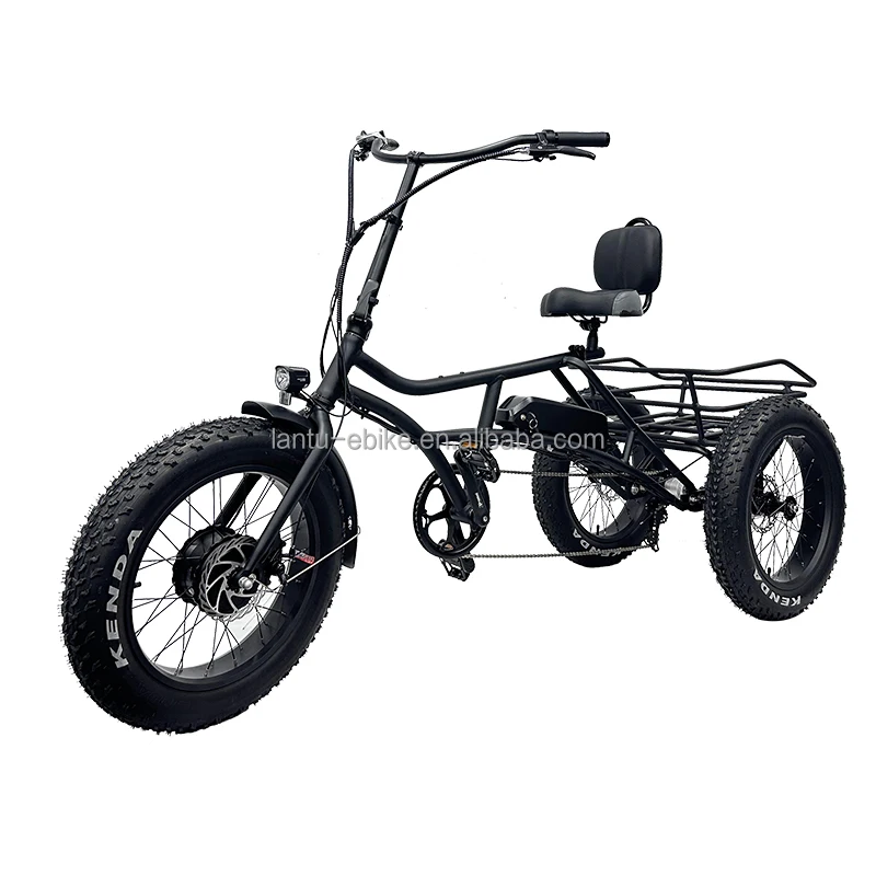 Wholesale 500w 3 Wheel Electric Family Cargo Recumbent Trike Bike for Adults