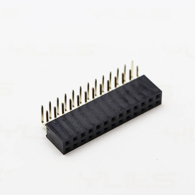 High quality pitch 2.54mm height 8.5mm positions 10-100pin Y type 90 degree dual row header female right angle Connector