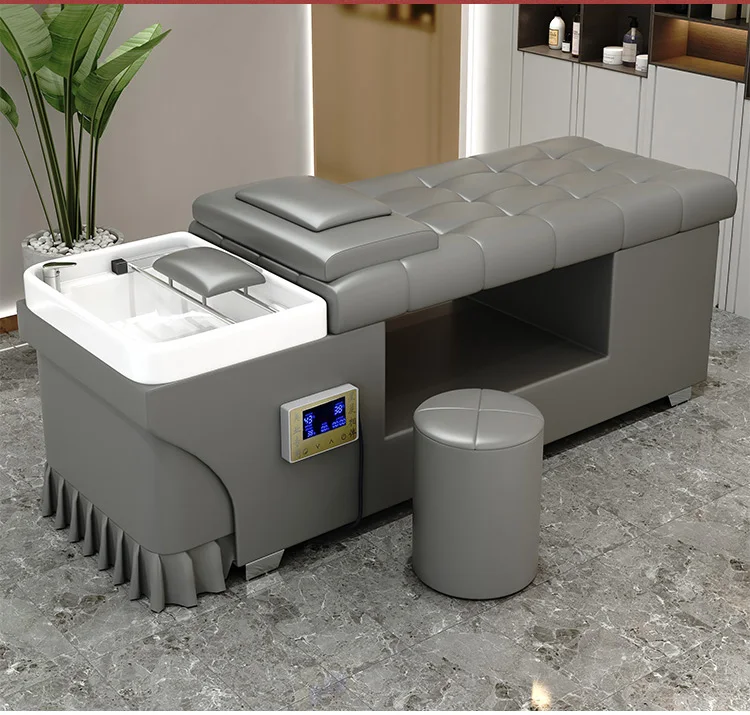 Head Spa Hair Wash Station Massage Chair With Steam Spa Head Water Therapy Thai Massage Shampoo Bed