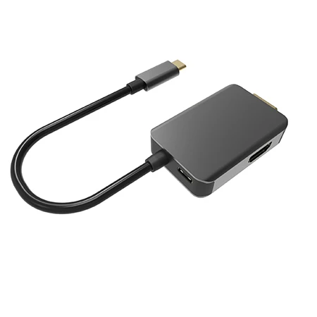 Behpex 5 in 1 USB Type C Docking Station HDMI VGA Audio and PD Charge for Monitor PC