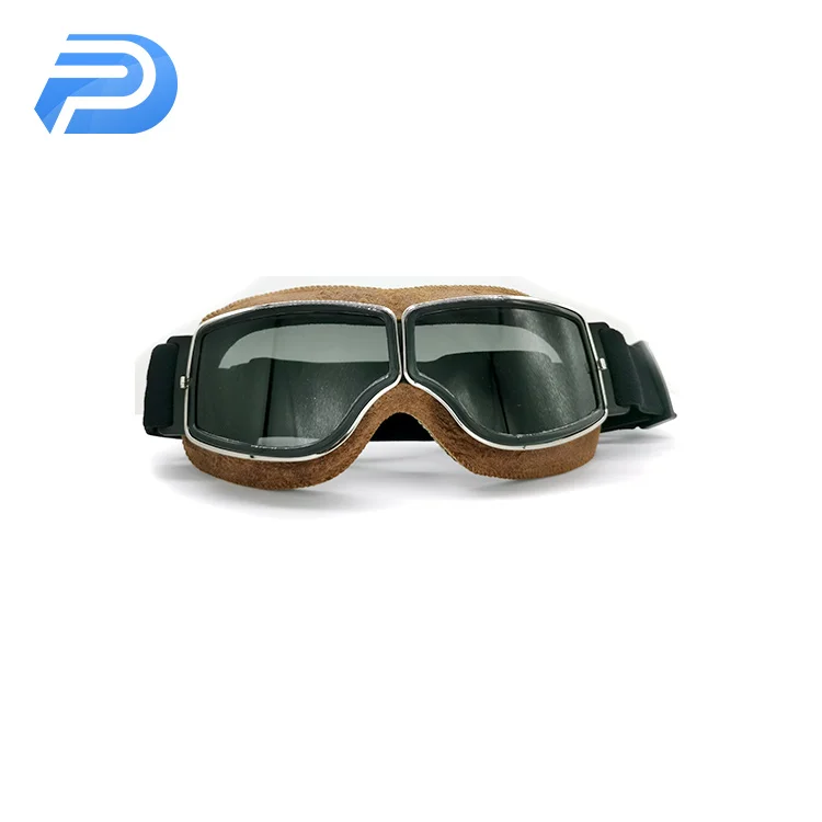 Leather Retro Motorcycle Goggles Glasses Vintage Motorcycle Goggles For Cycling Sport Eye Protection